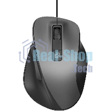 Мышь проводная Oklick 504M черный/серый, 3600 dpi, USB, кнопки - 6