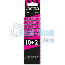 Элементы питания JazzWay LR03 (AAA) ФАZА Super Alkaline набор 10+2