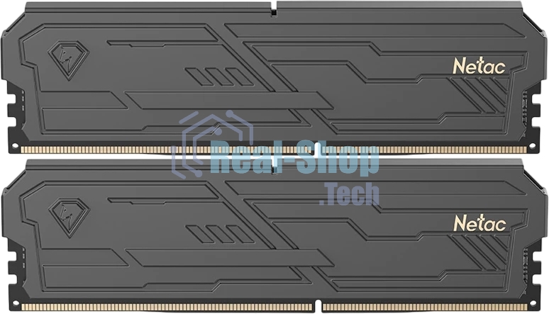 Оперативная память Netac Shadow III, DDR4, 32GB (2x16GB), 3200 MHz, CL16, с радиатором, чёрный