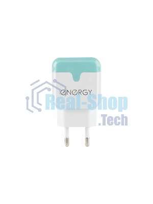Сетевое зарядное устройство ENERGY ET-33, 2 USB разъема, 2,1А, белый (104291)