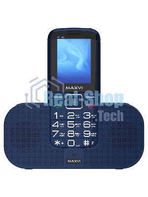 Мобильный телефон Maxvi RT-04 + док-станция, синий