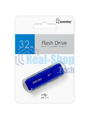 Флешка USB Smartbuy Dock Blue (SB32GBDK-B), 32Gb, USB 2.0, R/W 15/5, синий