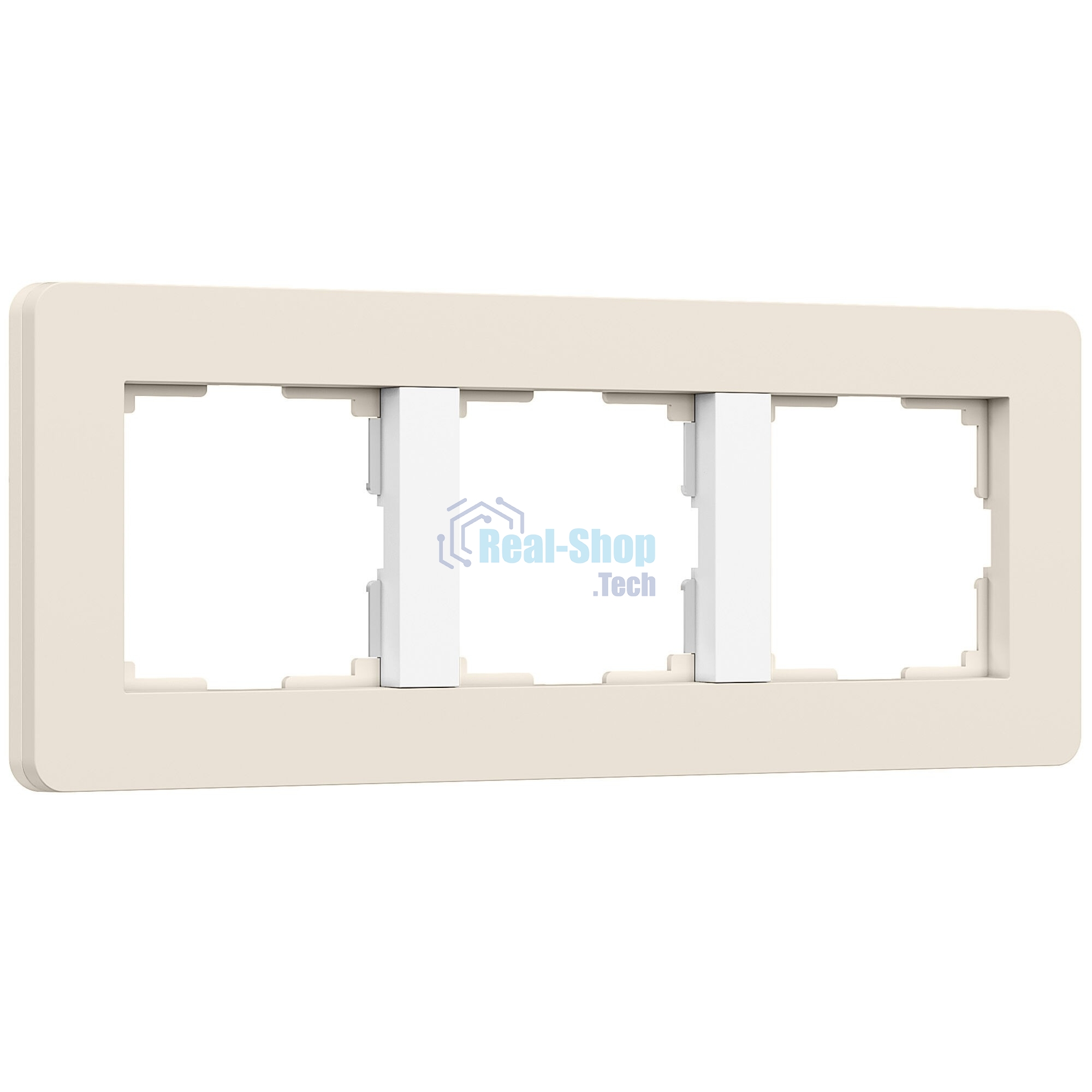 Рамка на 3 поста WERKEL Split (айвори/белый, soft-touch) W0033066