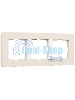 Рамка на 3 поста WERKEL Split (айвори/белый, soft-touch) W0033066