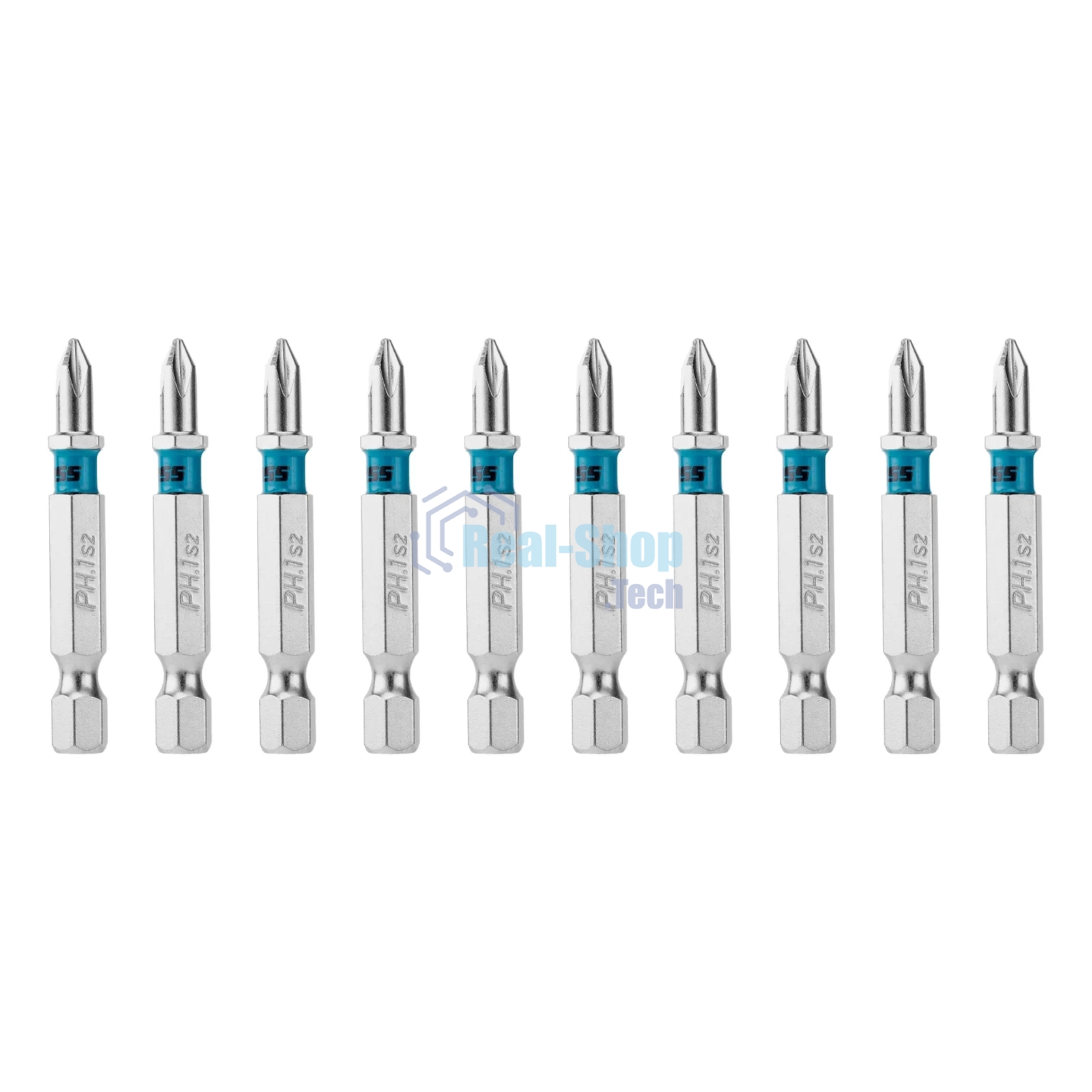 Бита Gross PH1х50мм, сталь S2, шестигр., 10 шт.