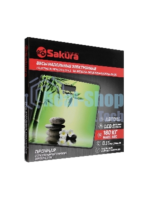 Весы напольные Sakura SA-5072S 180 кг элек бамбук