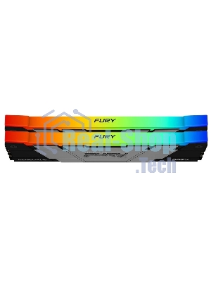 Оперативная память Kingston Fury Renegade, DDR4, 16GB (2x8GB), 3600MHz, CL16, DIMM, с радиаторами, RGB, серый/черный