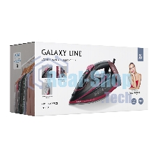Утюг Galaxy GL 6133 черный/розовым, 3200 Вт, 80 г/мин, 240 г/мин, 320 мл