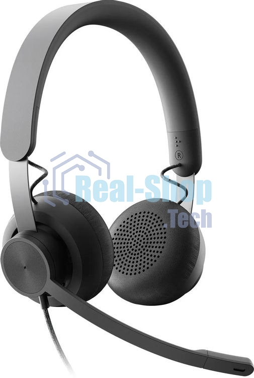 Гарнитура Logitech Zone Wired UC графит, проводная, USB-C, сертификация Microsoft Teams