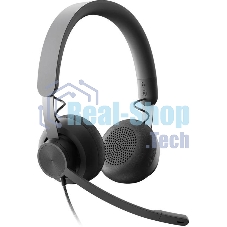 Гарнитура Logitech Zone Wired UC графит, проводная, USB-C, сертификация Microsoft Teams
