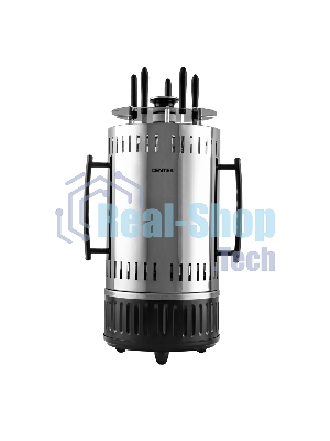 Электрошашлычница Centek CT-1461 -1000Вт, нагреватель из стали, Кнопка Вкл/выкл, вращ 12раз/мин