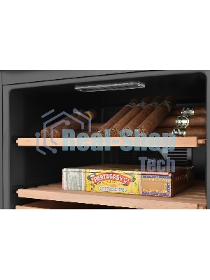 Винный шкаф-хьюмидор ZÜGEL ZTH80DX черный, 70 л, 2 отсека, 8 бут.
