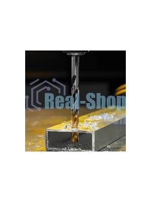 Сверло спиральное по металлу Denzel 9 x 125мм, Р6М5, Golden Tip, многогранная заточка
