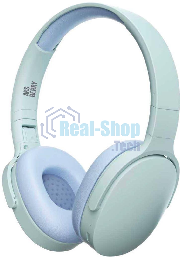 Беспроводные/проводные наушники Aksberry U3 Win Vibe бежево-синий, накладные, Bluetooth + проводной, до 10 ч