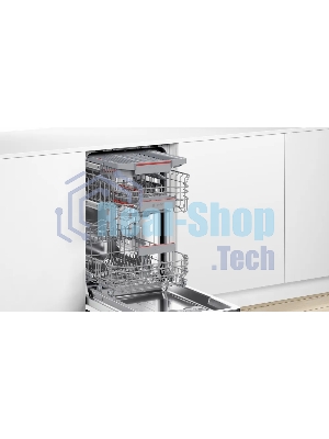 Встраиваемая посудомоечная машина Bosch SPV4HMX65Q, серебристый, 45 см, 10 компл., 45 дБ, класс A+