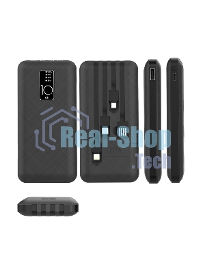 Портативный аккумулятор Rexant Power Bank (аккумуляторная батарея) 10000 mAh, черное