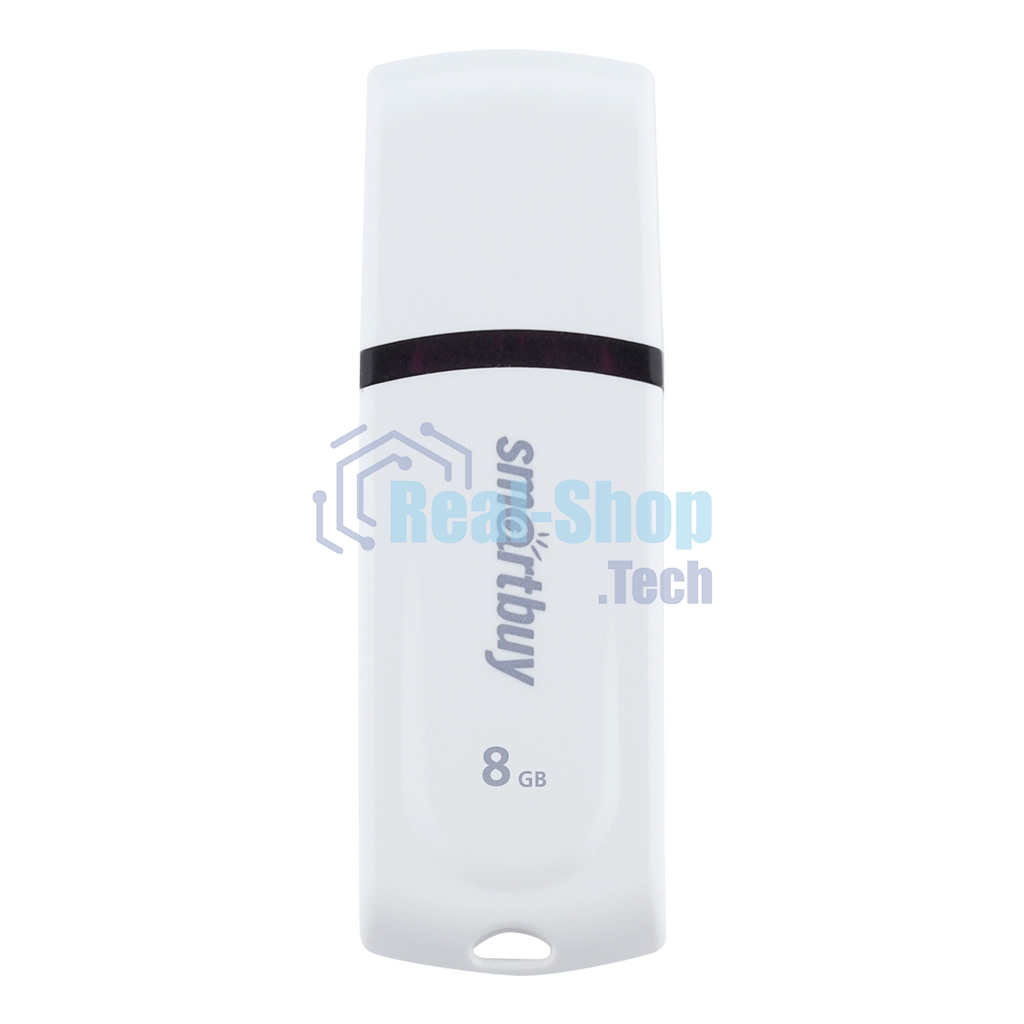 Флешка USB Smartbuy Paean (SB8GBPN-W), 8Gb, USB 2.0, R/W 15/5, белый