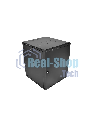Шкаф телекоммуникационный настенный разборный ЦМО ЭКОНОМ 12U (600 x 350) дверь металл, черный (ШРН-Э-12.350.1-9005)