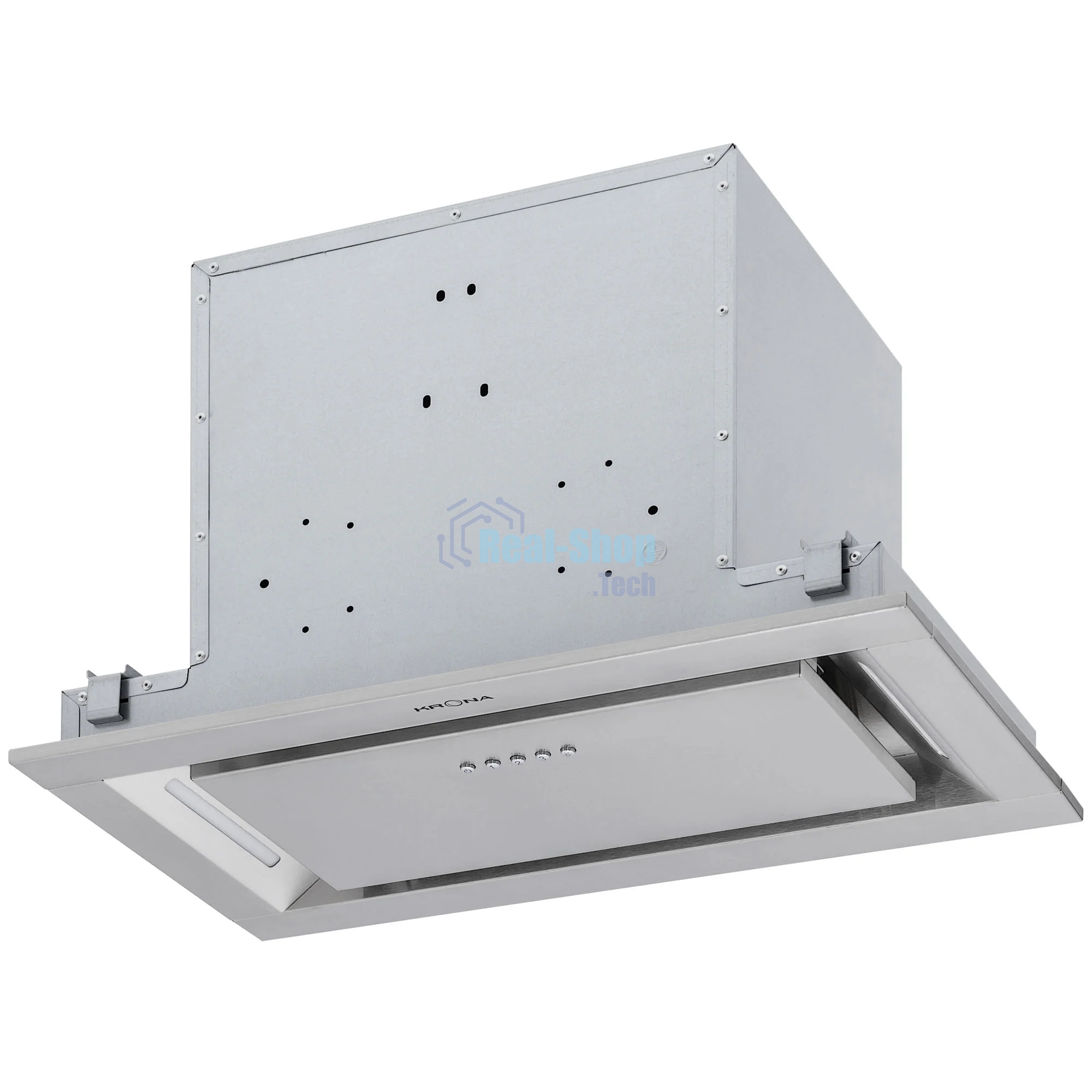 Вытяжка встраиваемая KRONA Selina 600 PRM Inox 3P серебристый, 52 см, 1300 куб. м/ч, 61 дБ