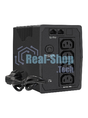 Источник бесперебойного питания ExeGate EP285473RUS Power Back BNB-850.LED.AVR.C13.RJ 850VA/480W, LED, AVR,4*IEC-C13, RJ45/11, черный