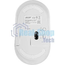 Мышь беспроводная Acer OMR308 белый, 1600 dpi, радиоканал, Bluetooth, USB, кнопки - 4