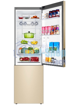 Холодильник Haier C4F640CGGU1 золотистый двухкамерный 285/115л морозилка снизу, No Frost