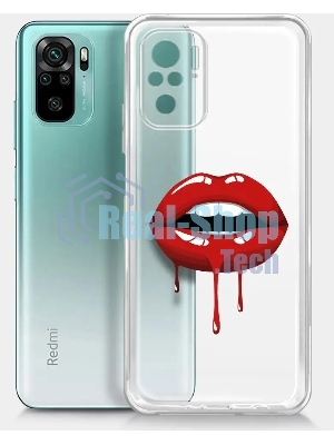 Чехол (клип-кейс) BORASCO ArtWorks, для Xiaomi Redmi Note 10/10S, прозрачный/рисунок