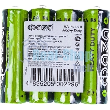 Элементы питания JazzWay солевые R 6 (AA) ФАZА Heavy Duty, 4шт.