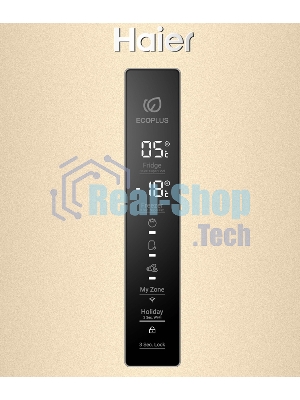 Холодильник Haier C4F640CGGU1 золотистый двухкамерный 285/115л морозилка снизу, No Frost