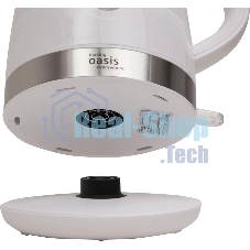 Чайник электрический Oasis making everywhere K-1PW 1.7 л, 2200 Вт, белый
