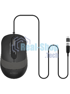 Мышь проводная A4Tech Fstyler FM10ST серый, 1600 dpi, USB, кнопки - 4