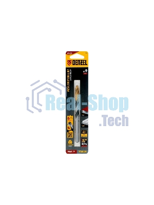 Сверло спиральное по металлу Denzel 9 x 125мм, Р6М5, Golden Tip, многогранная заточка