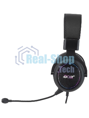 Гарнитура Acer AHW120 чёрный, проводная, USB, подсветка