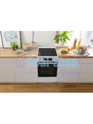 Плита электрическая Gorenje GECS5C70WA белый, конфорок 4 электрических, духовка 70 л, 50 см x 85 см x 59.4 см