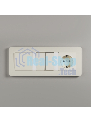 Рамка на 3 поста WERKEL Split (айвори/белый, soft-touch) W0033066