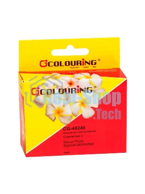 Картридж струйный Colouring CG-48240 Cyan водный для принтеров Epson Stylus Photo R200/R300/RX500