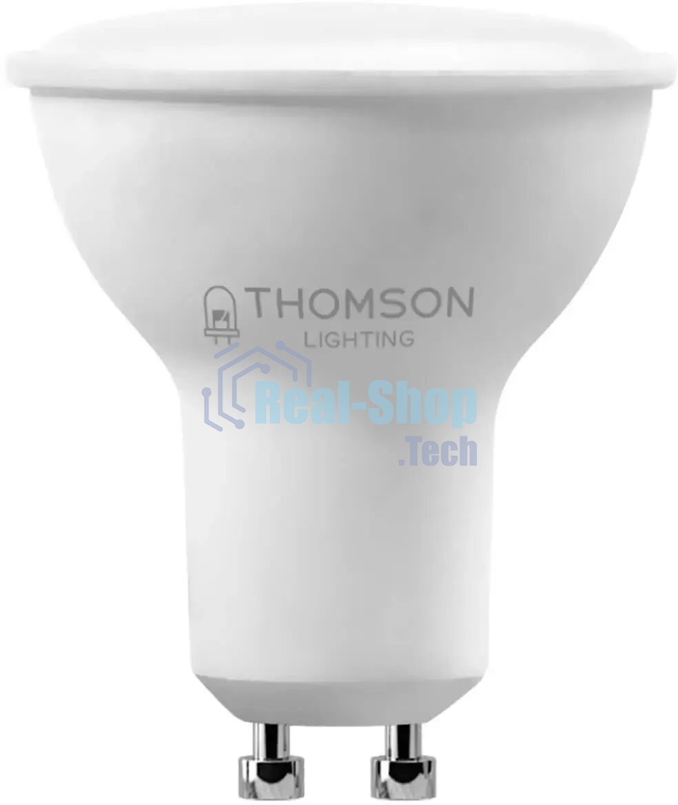 Лампа cветодиодная LED Thomson TH-B2328 GU10, полусфера, 10Вт, 6500К, белый холодный, 1 шт.