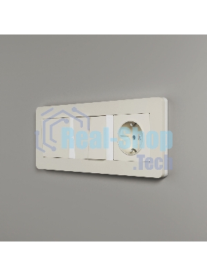 Рамка на 3 поста WERKEL Split (айвори/белый, soft-touch) W0033066