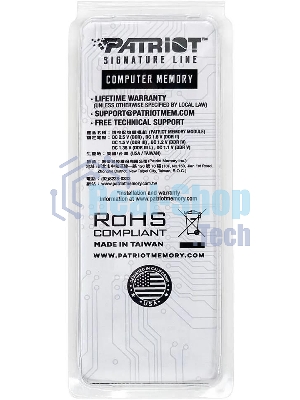 Оперативная память Patriot Signature, DDR5, 8GB (1x8 GB), 5600 MHz, CL46, SO-DIMM