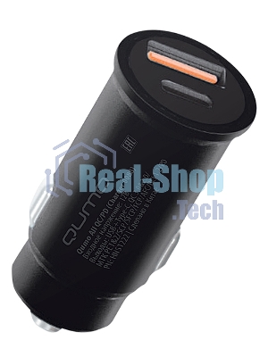 Автомобильное зарядное устройство Qumo All QC/PD (Charger 0088), USB + Type C черный