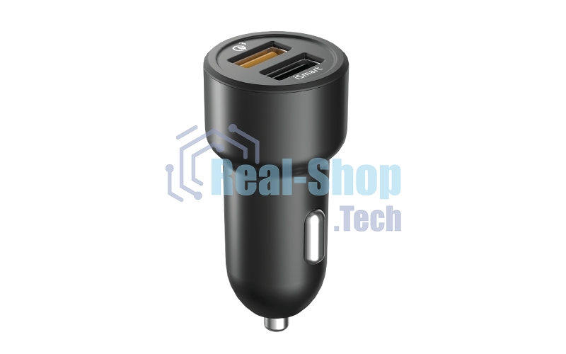 Автомобильное зарядное устройство OLMIO 2USB, QuickCharge3.0+Smart IC, 5.4A, 30W