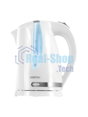 Электрочайник Centek CT-0040 белый, 1.8 л, 2200 Вт, скрытый нагревательный элемент