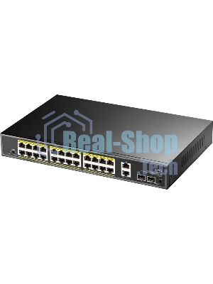Коммутатор Cudy GS1026PS2, 24×1 Гбит/с, 2×1 Гбит/с Combo (RJ-45/SFP), 2×1 Гбит/с SFP