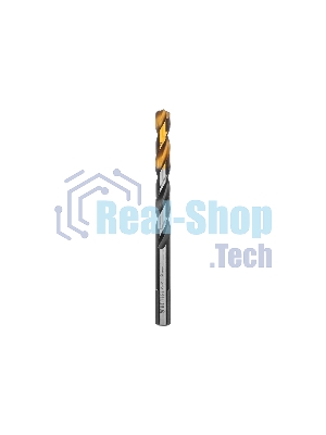 Сверло спиральное по металлу Denzel 9 x 125мм, Р6М5, Golden Tip, многогранная заточка
