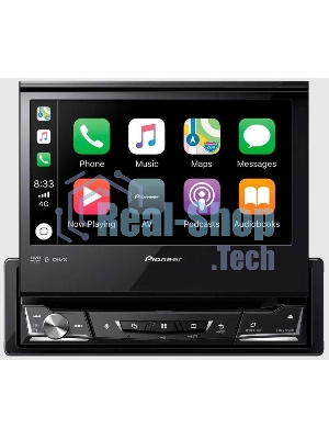 Автомагнитола Pioneer AVH-Z7250BT, 1 DIN, CD, Bluetooth, USB Type-A, AUX, CarPlay, пульт ДУ, съёмная панель