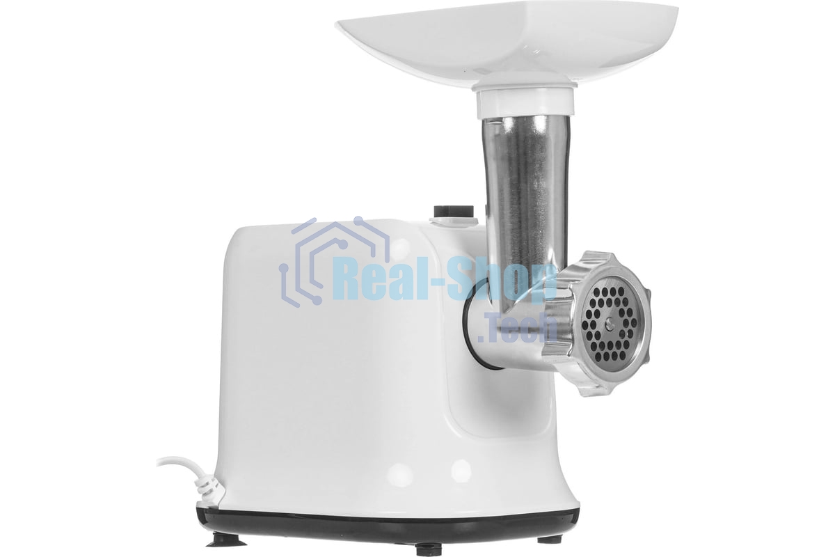 Мясорубка электрическая Sakura SA-6420SW белый, 1500 Вт, 1.4 кг/мин, реверс, защита от перегрузки, насадки - 4
