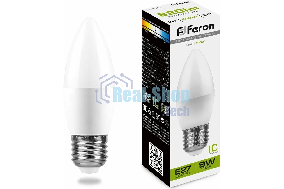 Лампа светодиодная Feron LB-570 9W 230V E27 4000K