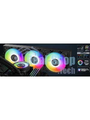Жидкостная система охлаждения Arctic Cooling Liquid Freezer III Pro 360 ARGB Multi Compatible ACFRE00184A черный 120мм алюминий+медь 3000rpm 4-pin