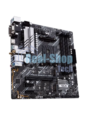 Материнская плата ASUS PRIME B550M-A WIFI II, AM4, AMD B550, 4xDDR4, 4xSATA, 2xM.2, 1xPCI-E 4.0 x16, 2xPCI-E x1, 1xDVI-D, 1xHDMI, 1xVGA, 1x 1Gb LAN, 2xUSB-A 3.2 Gen 2, 4xUSB-A 3.2 Gen 1, 3x3.5 мм, 7.1, Micro-ATX