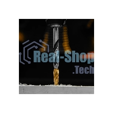Сверло спиральное по металлу Denzel 10 x 133мм, Р6М5, Golden Tip, многогранная заточка